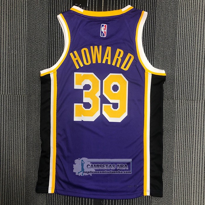 Camiseta Los Angeles Lakers Dwight Howard NO 39 Statement 2021-22 Violeta